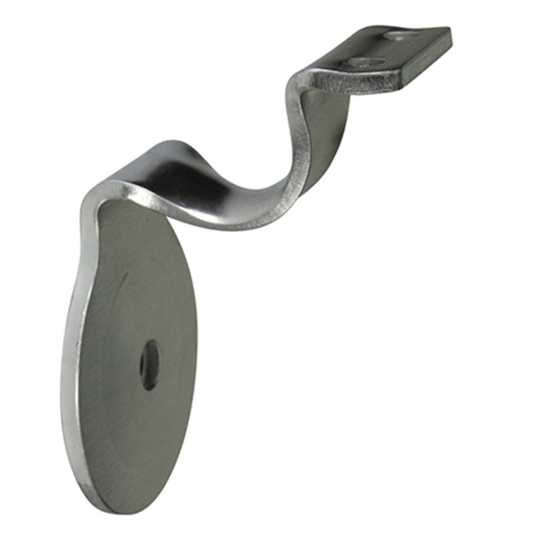 304 Stainless Steel Style B Wall Mount Handrail Bracket with One Mounting Hole, 2-1/2" Projection 3422