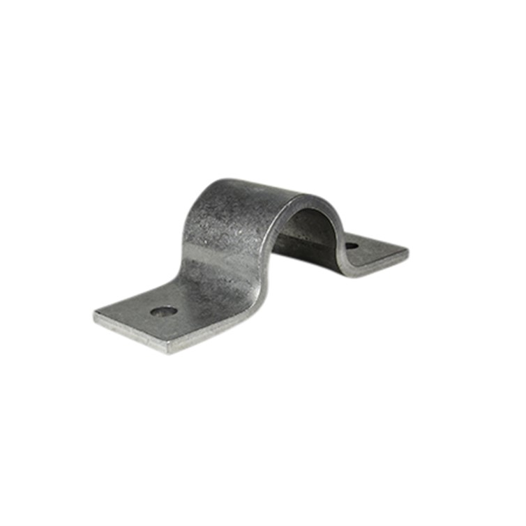 Steel U-Bracket, 2" Wide, for 1.25" Pipe or 1.66" Tube with Two Mounting Holes 3750