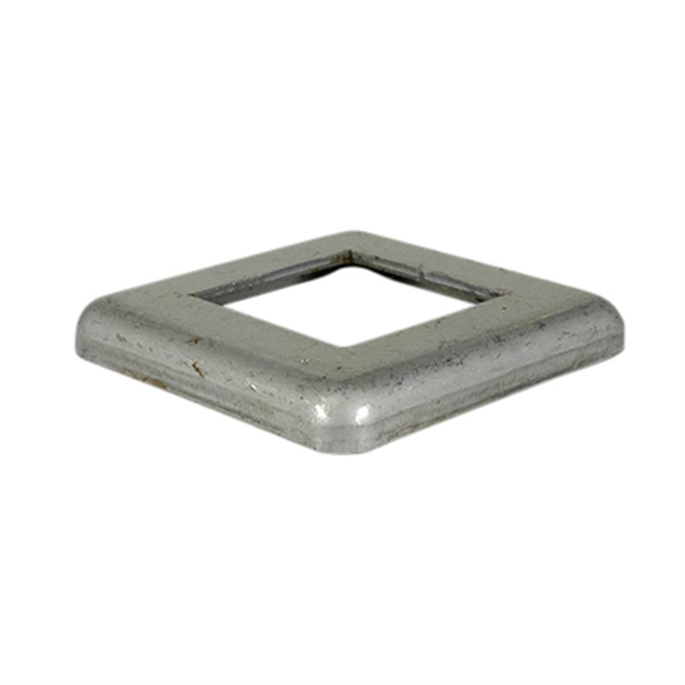 Steel Flush Base for 2" Square Tube with 3.75" Square Base with Set Screw 8732