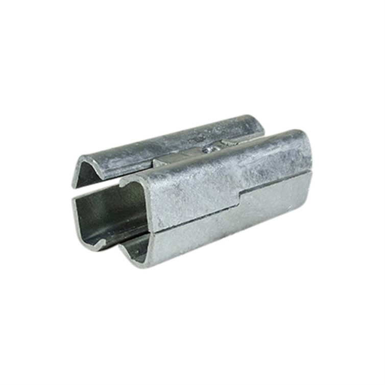 Galvanized Steel Single Splice-Lock for 2" Sch. 40 Pipe or 1.90" Tube with .154" Wall, 3.75" Length G3322