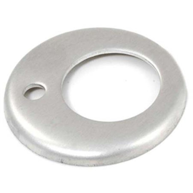 Aluminum Heavy Flush-Base Flange with 1 Offset Mounting Hole for 1-1/2" Pipe 2574R