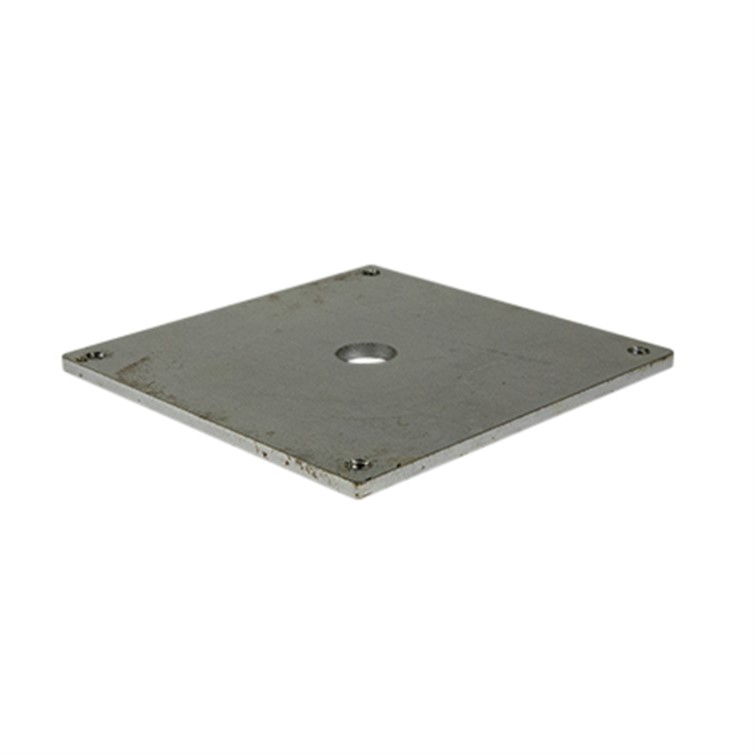 Anchor Plate For Square Tube Flange, Steel, 2 Holes 8043