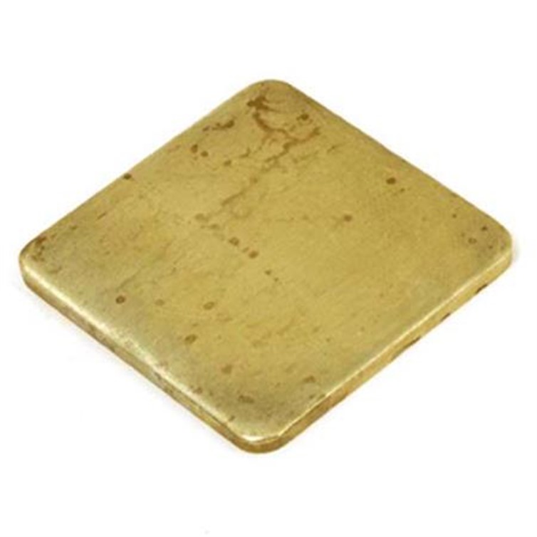 Brass Plate, 3.375" Square Base with Radius Corners BRS3221-2D