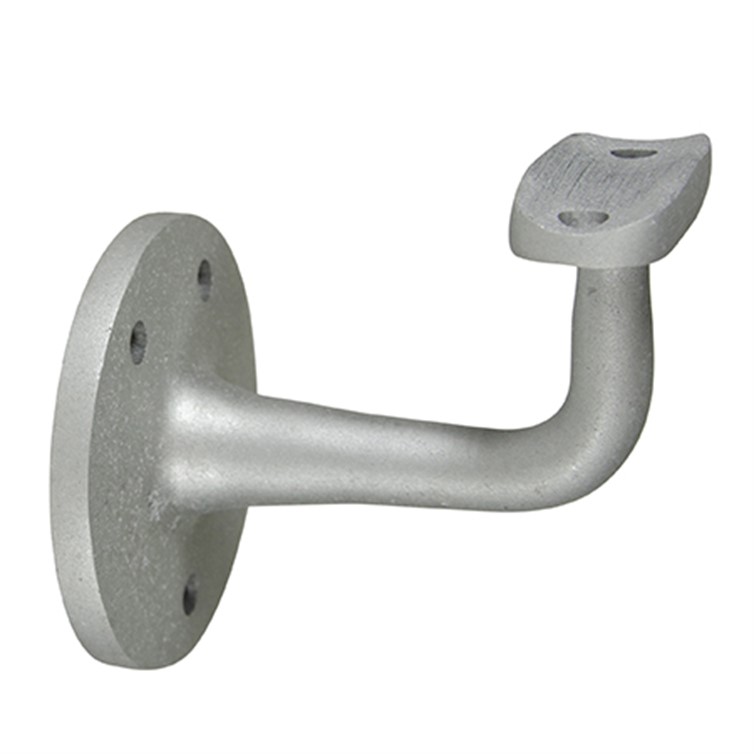 Satin Anodized Aluminum Style D Wall Mount Handrail Bracket with Three Mounting Holes, 3-1/4" Proj. 4582AN-3