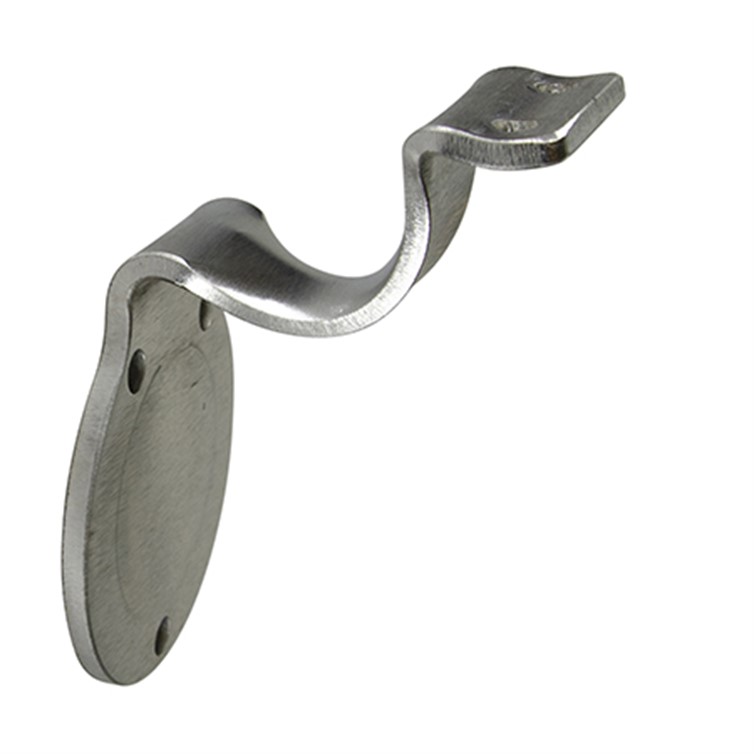 304 Stainless Steel Style B Wall Mount Handrail Bracket with Three Mounting Holes, 2-1/2" Projection 3462