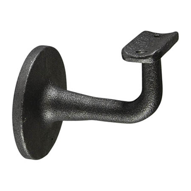 Ductile Iron Style D Wall Mount Handrail Bracket with One 3/8-16 Tapped Hole, 3-1/4" Projection 4581