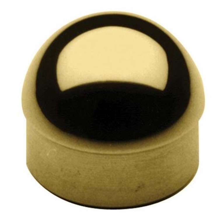 Polished Brass Ball Style Dome End Cap for 1.50" Tube 141571
