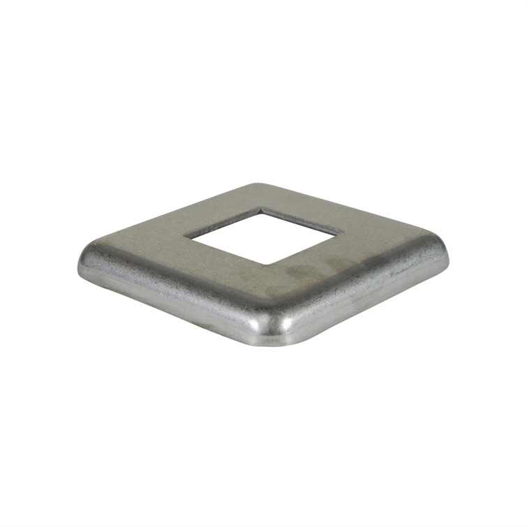 Stainless Steel Flush Base for 1.50" Square Tube with 3.75" Square Base 8862