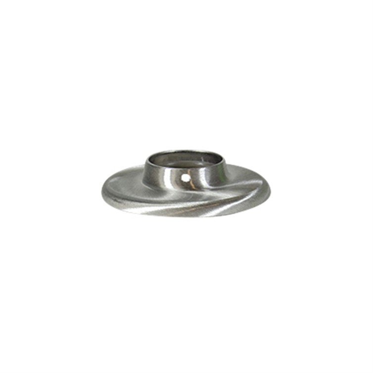 Brushed Stainless Steel Heavy Base Flange with Set Screw for 1-1/2" Pipe 1537.4