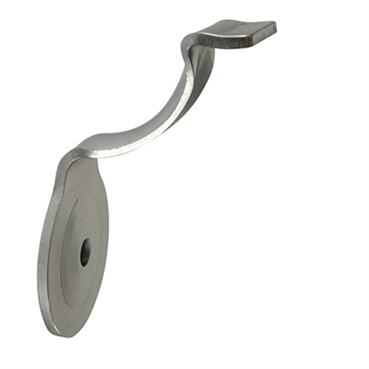 304 Stainless Steel Redesigned Style B Handrail Bracket with One Mounting Hole, No Saddle Holes 3420-NSH