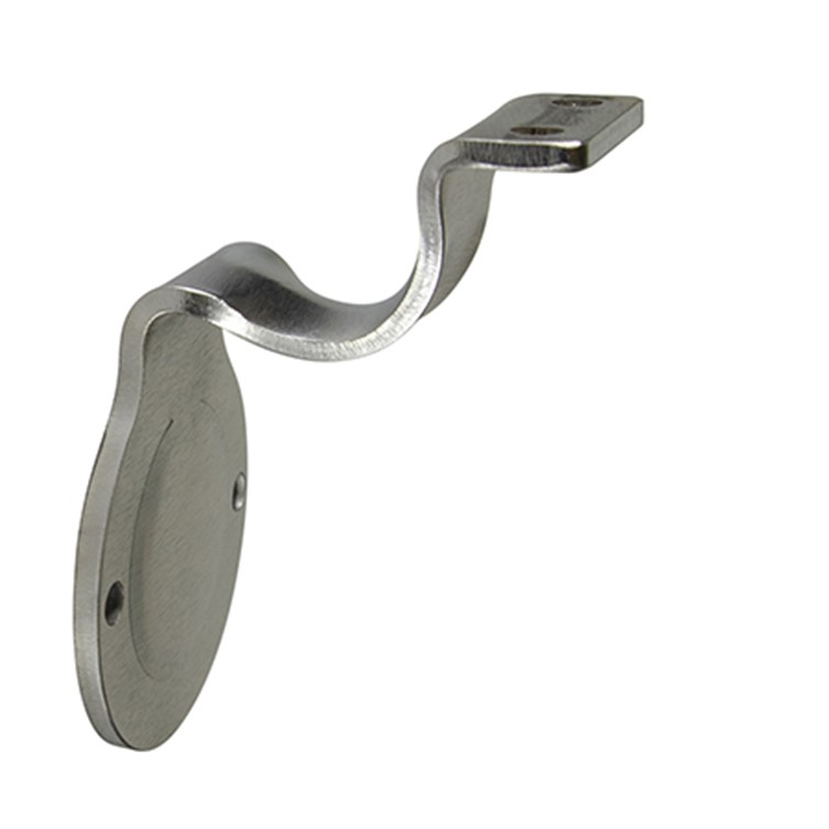 304 Stainless Steel Style B Wall Mount Handrail Bracket with Two Mounting Holes, 2-1/2" Projection 3438