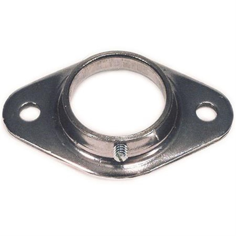 Steel Tapered Heavy Base Flange for 1.25" Pipe or 1.66" Tube with Two Mounting Holes and Set Screw 4913
