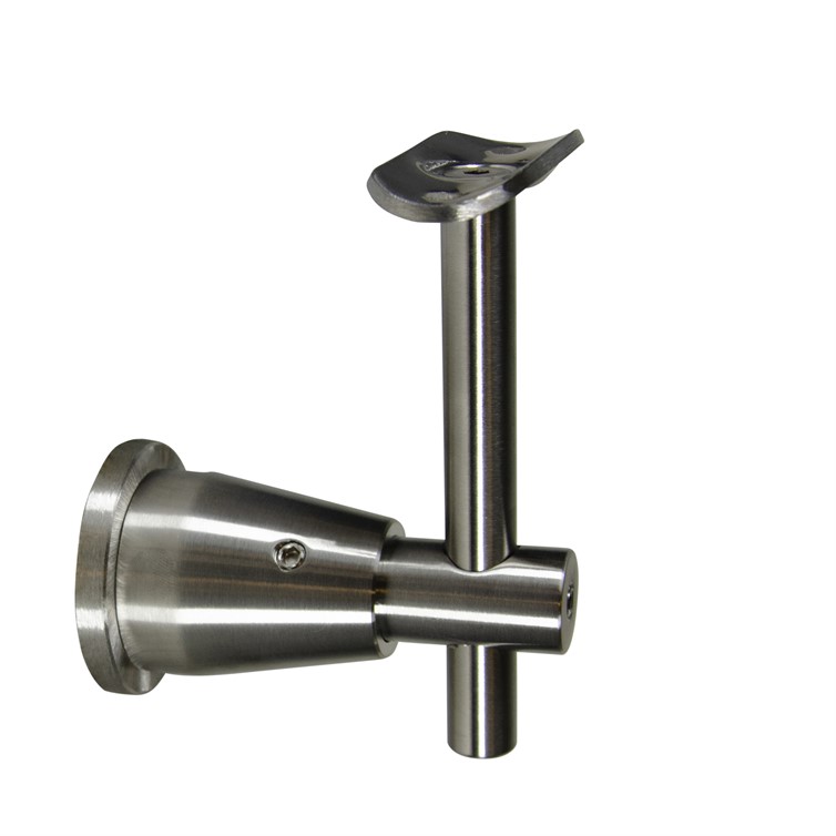 316 Satin Stainless Wall Mount Handrail Bracket with Vertical and Horizontal Adjustment WR3900W