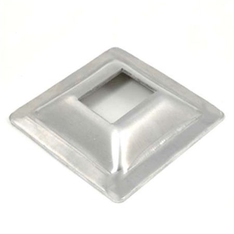 Aluminum Square Flange for 1" by 2" Tube with 5" Square Base 8056-NH