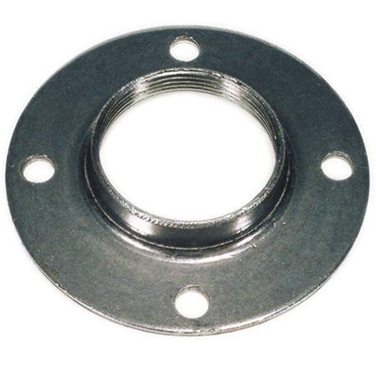 Steel Flat Base Flange with 4 Mounting Holes, Threaded for 1" Pipe 624