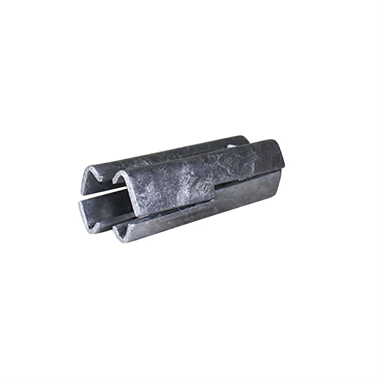 Galvanized Steel Single Splice-Lock for 1.50" Sch. 80 Pipe or 1.90" Tube with .200" Wall, 3.75" Lgth G3348