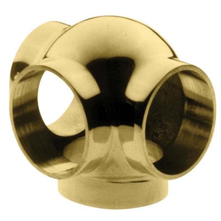 Brass Ball Style Side Outlet Tee, 1.50" 141508