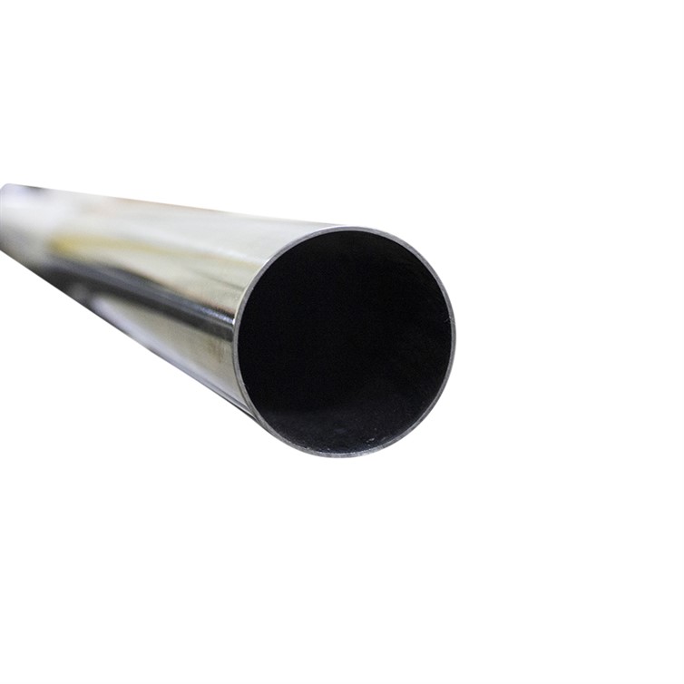 Polished Stainless Steel Round Tubing, 8' T3970-8