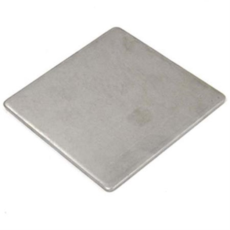 Stainless Steel Plate, 4.625" Square Base with Radius Corners D486