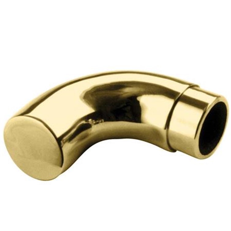 Lavi Polished Brass Wall Return with End Cap, 2" Tube 142027