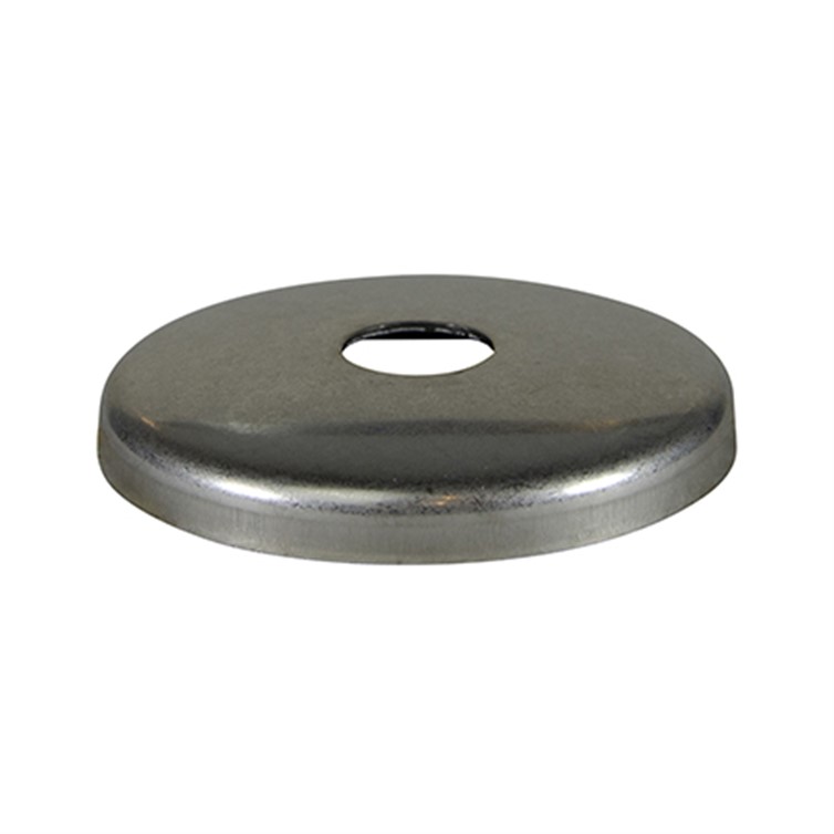 Cover Flange, Stainless Steel, .750" Diam, Snap-On, Mill Finish, Stamped 2043