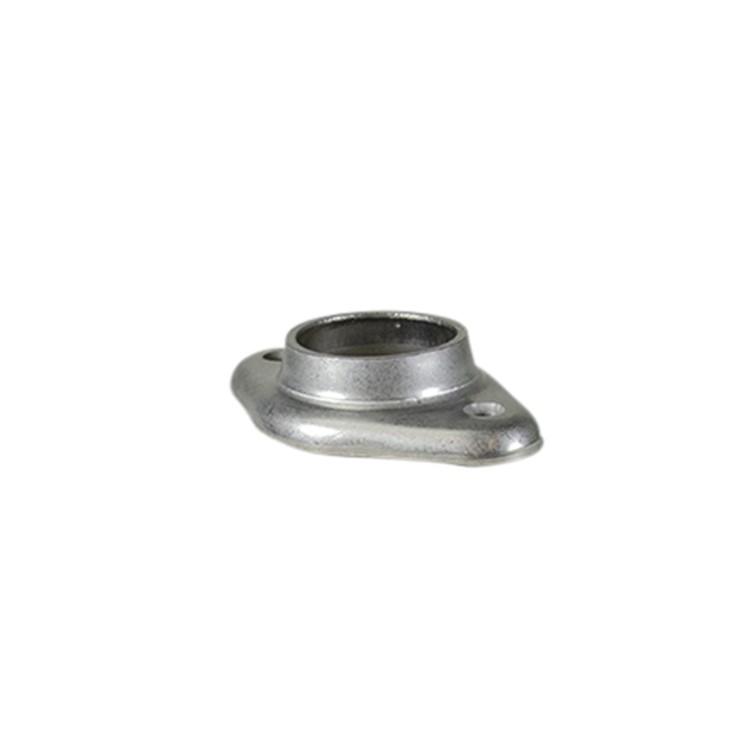 Stainless Steel Tapered Heavy Base Flange for 1.25" Pipe or 1.66" Tube with Two Mounting Holes 4971