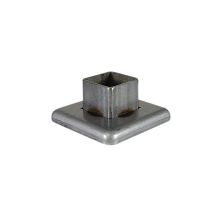 Steel Socket Flange for 1.50" Square Tube with 3" Square Base 8913