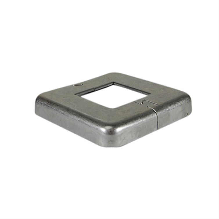 Stainless Steel Puzzle-Lock Flange for 2" Square Tube with 4" Square Base 26441