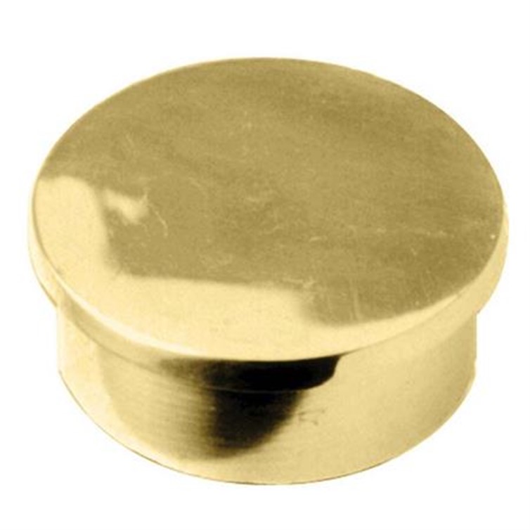 Lavi Flush Style Brushed Satin Brass End Cap for 2.00" Tube OD  142070.4