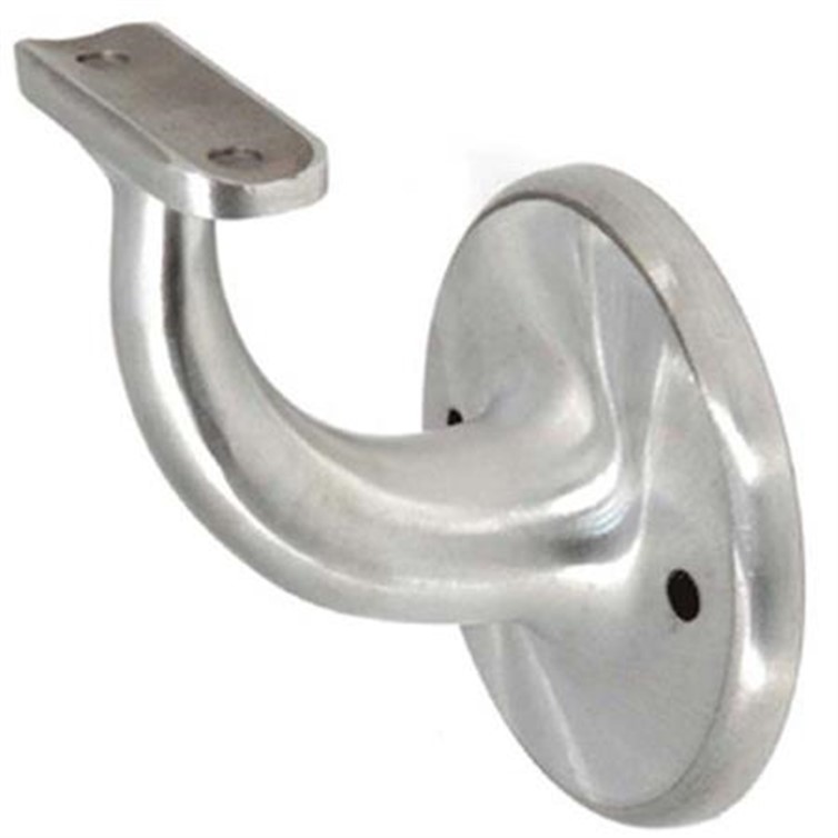 Stainless Steel Style U Wall Mount Handrail Bracket with Two Mounting Holes, 3" Projection 1731