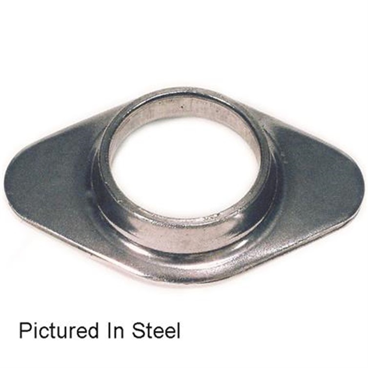 Stainless Steel Tapered Heavy Base Flange for 1.25" Tube with No Mounting Holes 4970T
