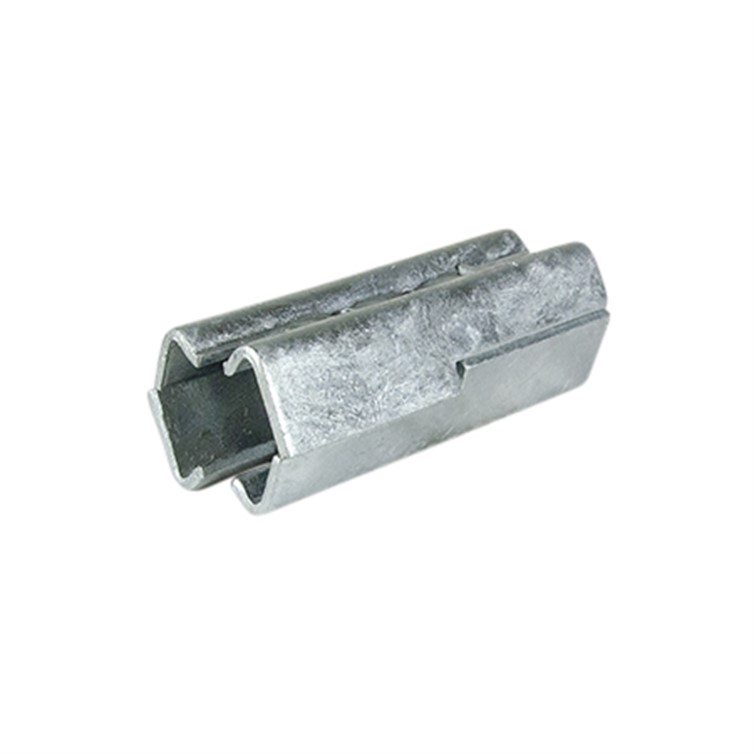 Galvanized Steel Double Splice-Lock for 1.50" Sch. 40 Pipe or 1.90" Tube with .145" Wall, 3.75" Lgth G3358