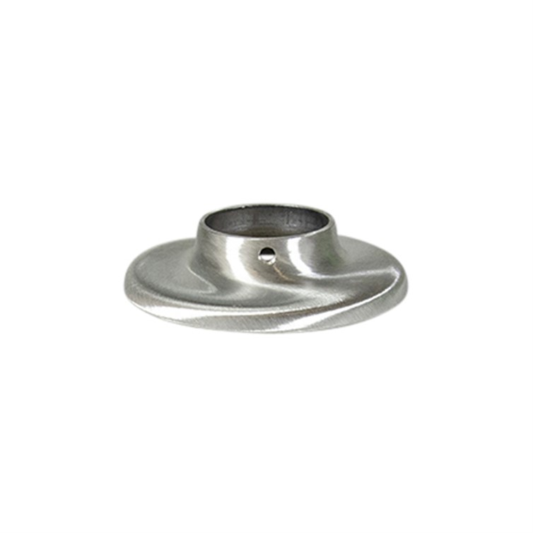 Brushed Stainless Steel Heavy Base Flange with Set Screw for 1-1/4" Pipe 1529.4