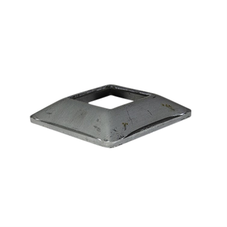 Square, Cover Plate, Steel, 2.00" Dia, 7 Ga, 2 Holes, Surf Mnt, Mill 8085