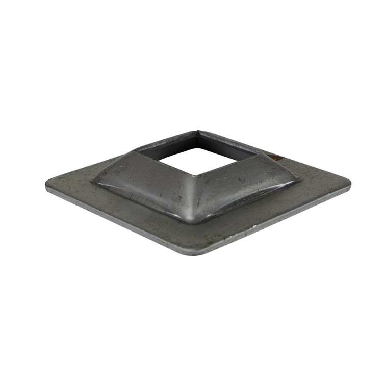Steel Square Flange for 1.50" Square Tube with 3.75" Square Base 8047-NH