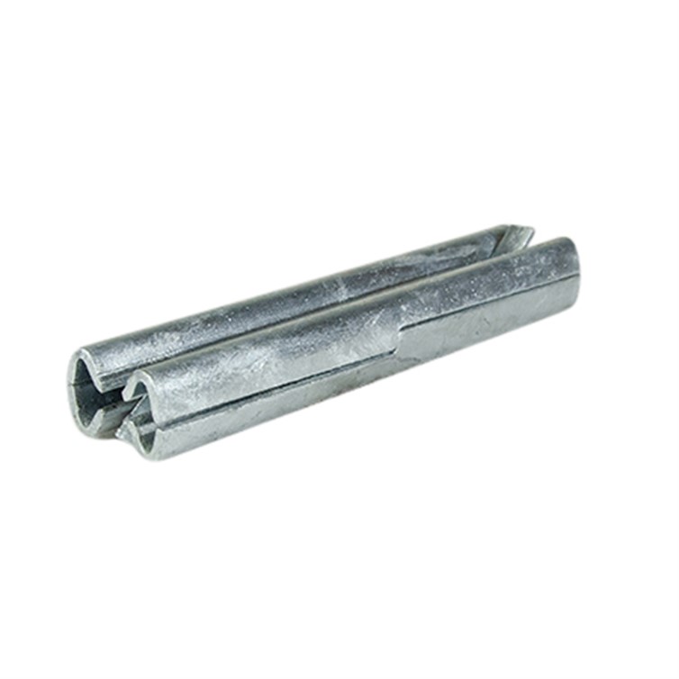 Galvanized Steel Single Splice-Lock for 1.25" Sch. 40 Pipe or 1.66" Tube with .140" Wall, 6" Length G3320
