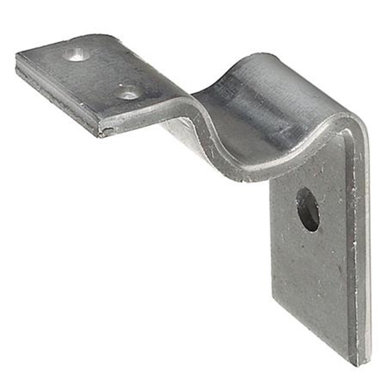 304 Satin Stainless Formed Extruded Flat Saddle Wall Mount Handrail Bracket with One Mounting Hole 1990F