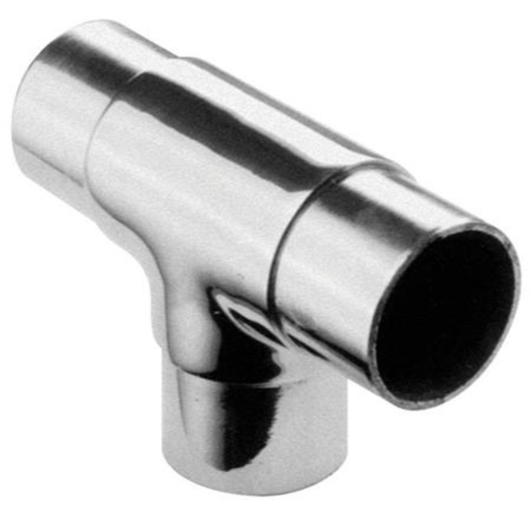 Lavi Flush Style Polished Stainless Steel Tee for 1.50" Tube OD 151522