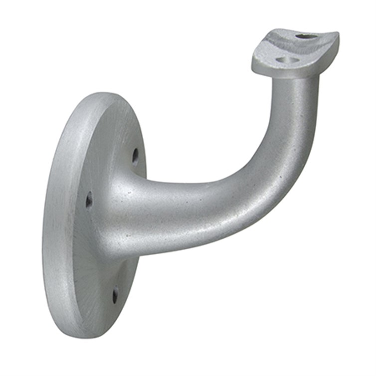 Satin Anodized Aluminum Style U Wall Mount Handrail Bracket with Three Mounting Holes, 3" Projection 1719AN