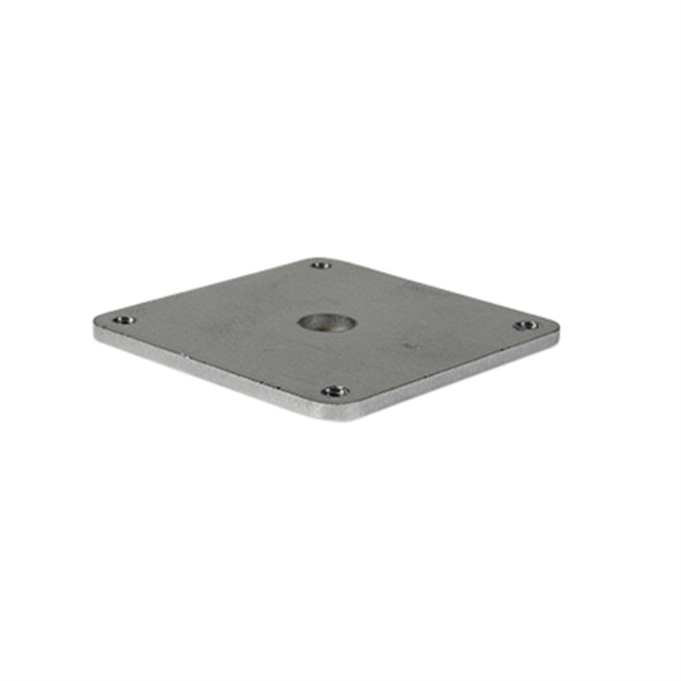 Anchor Plate For Square Tube Socket Flange, Steel, W/Holes, Surface Mnt 8727