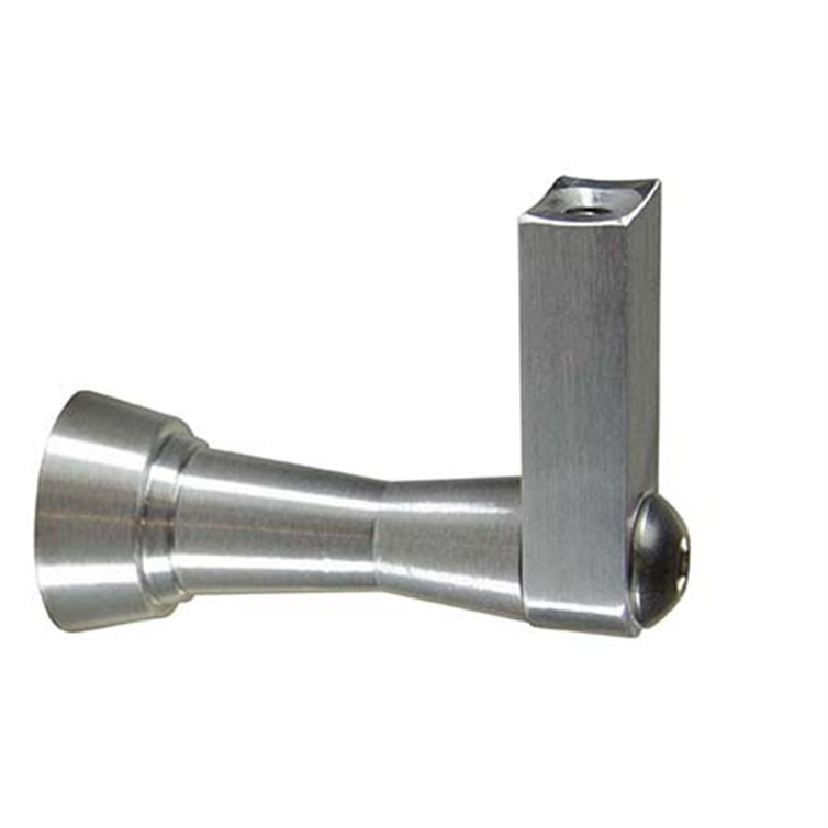 Satin Aluminum Post Mount Handrail Bracket, 2-5/8" Projection MB2301P