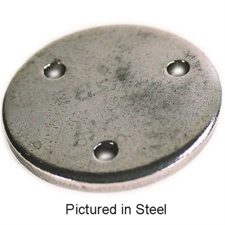 Stainless Steel Disk with 3.50" Diameter and 1/4" Thick with Three 5/16" Holes D175H