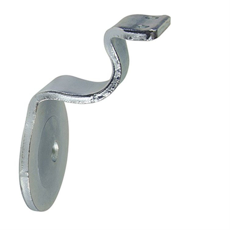 Zinc Plated Steel 1/4" Round Saddle Wall Mount Handrail Bracket with One Mounting Hole 1251R.PL