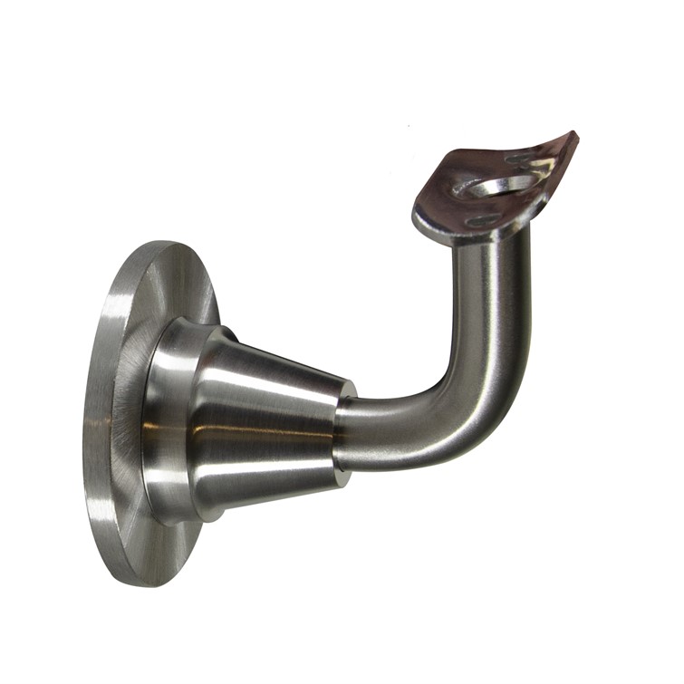 304 Satin Stainless Adjustable Wall Mount Handrail Bracket with One 3/8-16 Tapped Hole GB4382