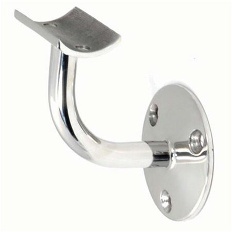 304 Polished Stainless Style D Wall Mount Handrail Bracket for Tube, 2.00" Tube OD, 2-3/4" Proj. 152034