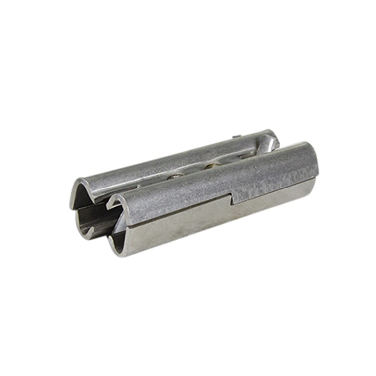 Stainless Steel Double Splice-Lock for 1.25" Sch. 40 Pipe or 1.66" Tube with .140" Wall, 3.75" Lgth. 3357