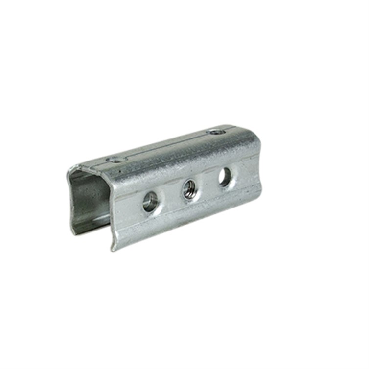 Galvanized Steel Single Splice-Lock, 1 Pc., for 1.50" Sch. 40 Pipe or 1.90" Tube, 3.75" Length G3318S