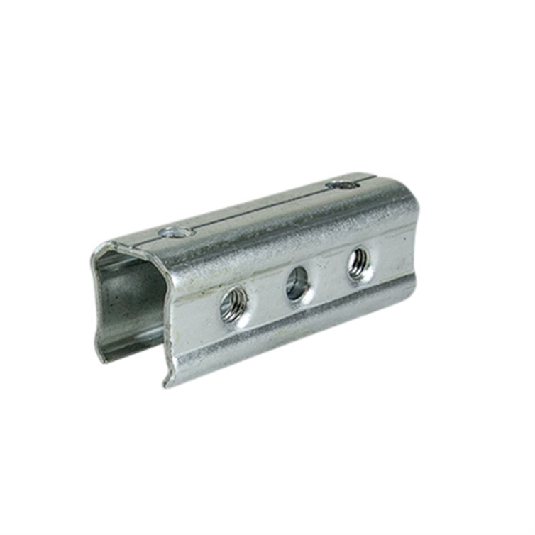 Galvanized Steel Double Splice-Lock, 1 Pc., for 1.50" Sch. 40 Pipe or 1.90" Tube, 3.75" Length G3358S
