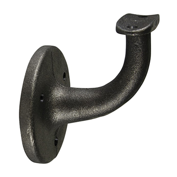 Ductile Iron Style U Wall Mount Handrail Bracket with Three Mounting Holes, 3" Projection 1705