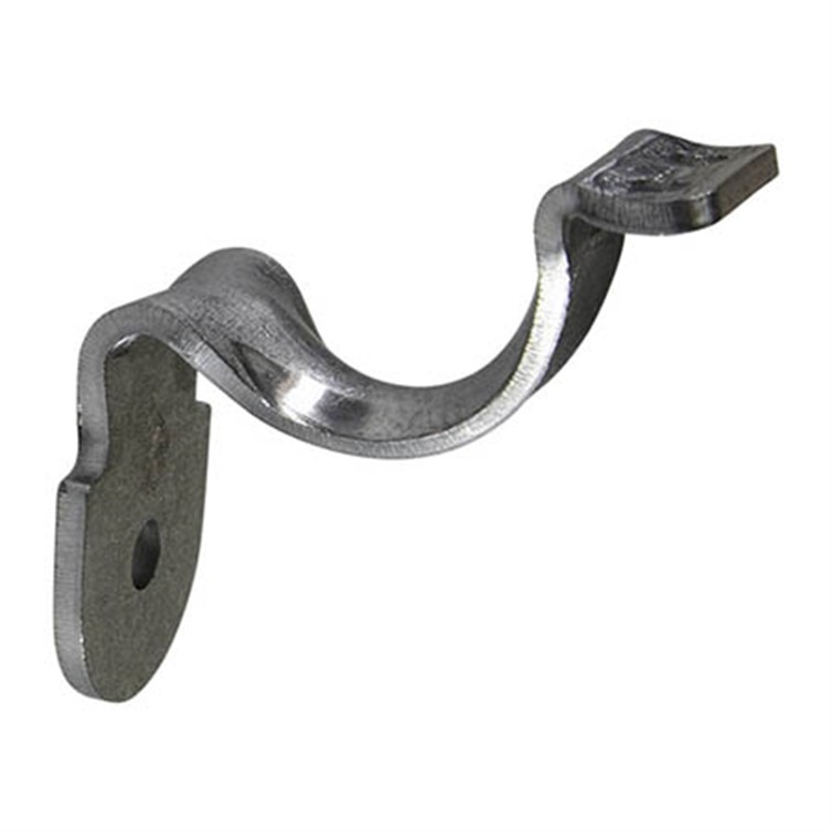 Steel Style C Wall Mount Handrail Bracket with One Mounting Hole, 3" Projection 3482